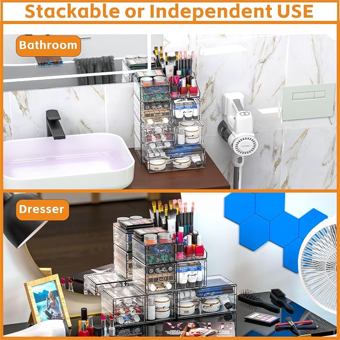 Acrylic Clear Make up Organizers And Storage - Image 4