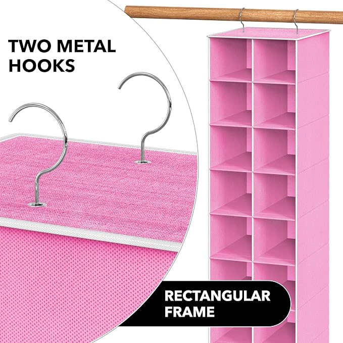Simple Houseware 20 Section Shelves Hanging Shoes Organizer Holder - Image 6