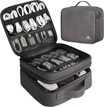 MATEIN Cord Organizer Bag with Adjustable Divider, DJ Electronic Storage | by MATEIN