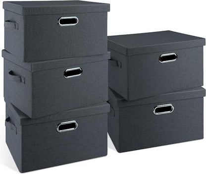 Medium 15" 21 Quart Collapsible Stackable Storage Bins by GraciadecoStorage