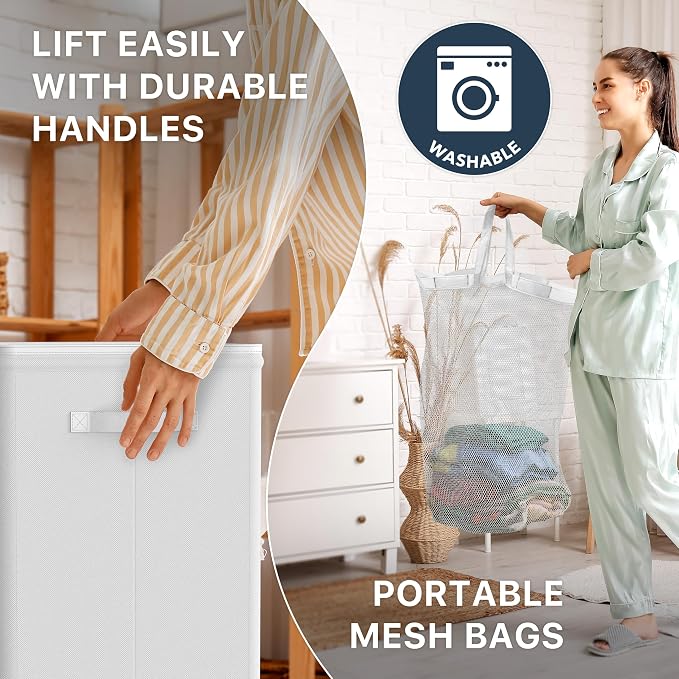 Simple Houseware Foldable Laundry Hamper Basket - Image 4