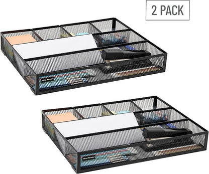 Mind Reader Drawer Organizer, Desk Org, Utensil Organizer, Metal Mesh - Image 7