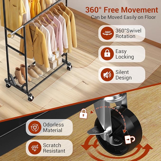 Rolling Garment Rack - Image 4