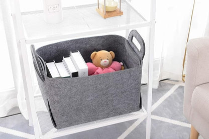 Minoisome Storage Basket Felt Storage Bin Collapsible& Convenient Box Organizer - Image 3