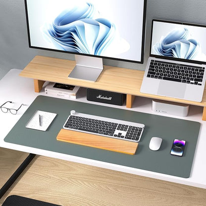 Aothia Leather Desk Pad Protector, Office Desk Mat, Large Mouse Pad, Non-Slip - Image 8