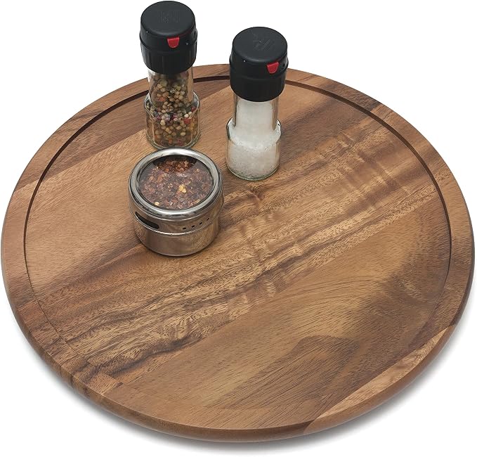 Lipper International Acacia Wood 14" Kitchen Turntable - Image 2