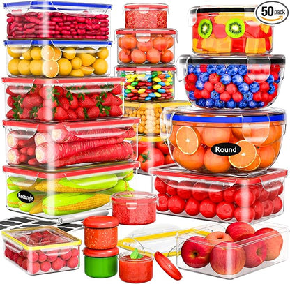 40 Pcs Food Storage Containers by RockBerry