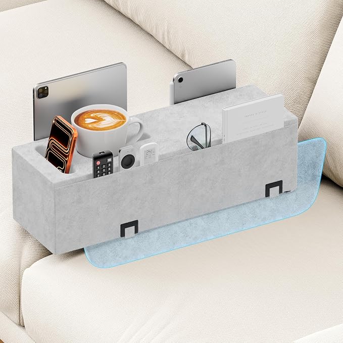 Sofa Armrest Couch Caddy with Cup Holder, Removable Couch Armrest Table Pillow by Unknown