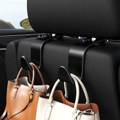 Amooca 4-Pack Car Headrest Hooks –Holds 55lbs Vehicle Storage Organizer - Image 2