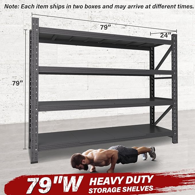 7000LBS Heavy Duty Garage Shelving Units, Large Storage Rack, Steel Shelf - Image 2