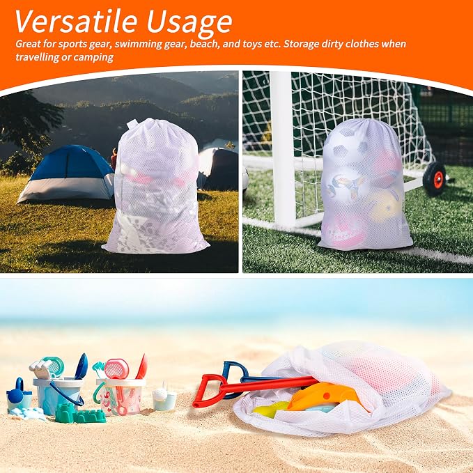 Polecasa Heavy Duty Diamond Mesh Laundry Bag, Machine Washable, Commercial Grade - Image 7