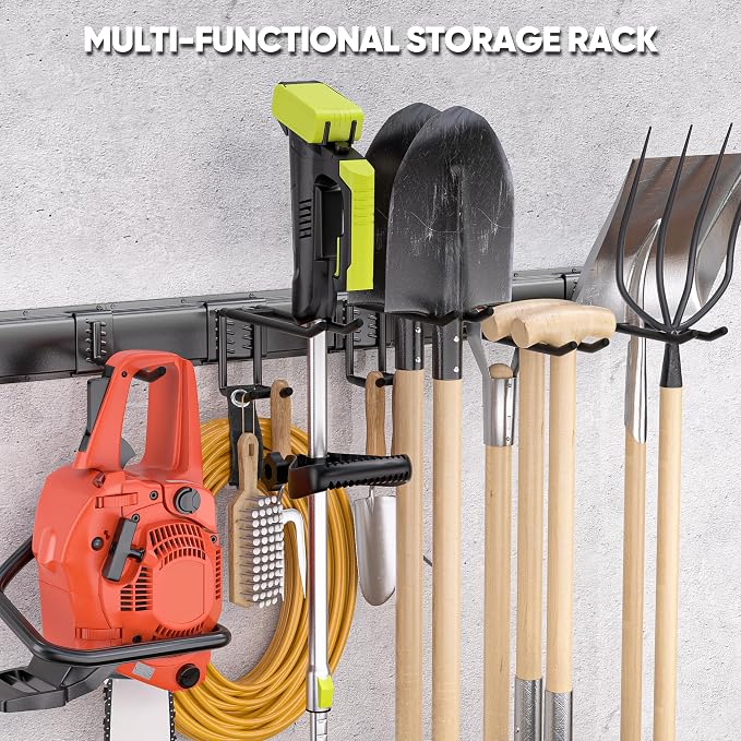Garden Tool Organizer Wall Mount, 96 inches Tool Storage Rack - Image 6
