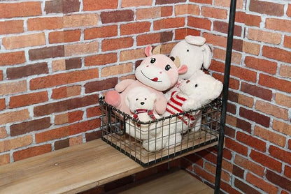 16" Wide Rectangular Sturdy Hand Welded Farmhouse Metal Wire Basket - Image 6