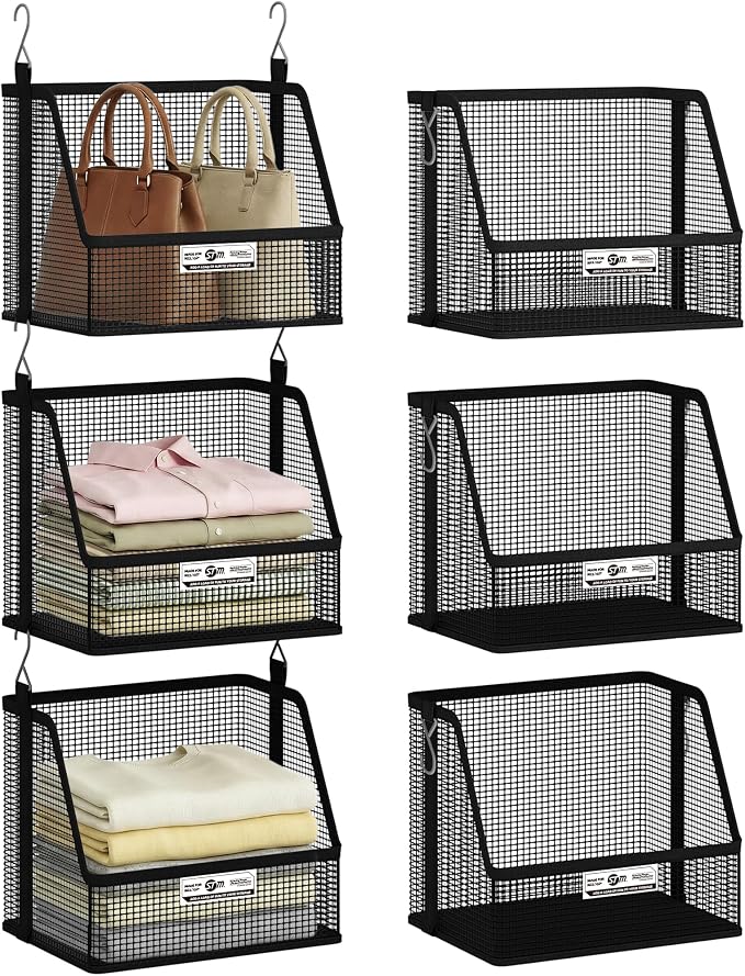 STORAGE MANIAC 3 Tier Hanging Closet Organizer by STORAGEMANIAC