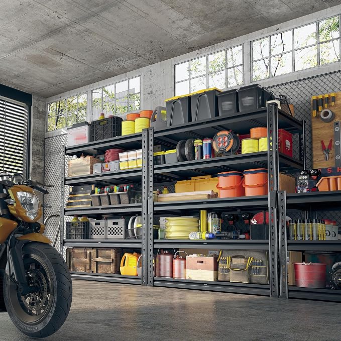 REIBII 72.1" H Garage Shelving 2000LBS Storage Shelves Heavy Duty Metal - Image 7