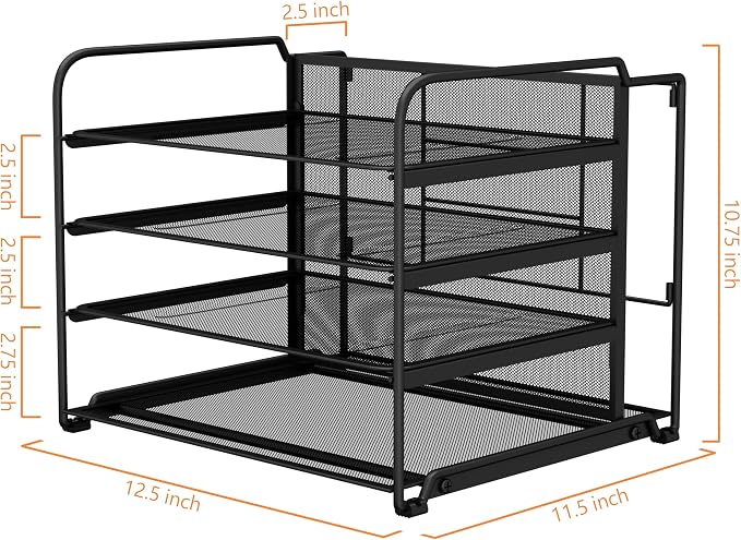 CAXXA 4 Tier Mesh Document Trays - Image 2