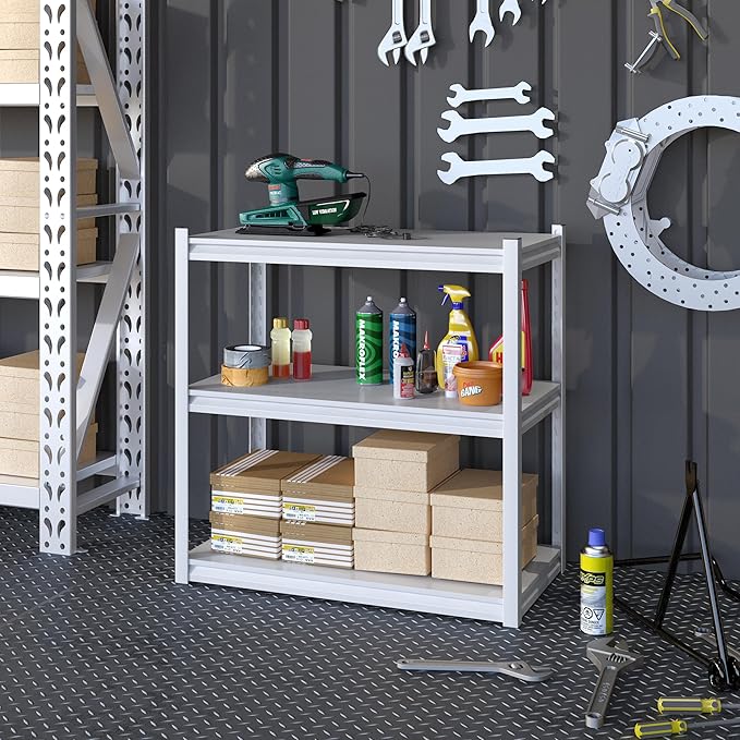 Garage Shelving Adjustable 3 Tier Heavy Duty Metal Storage Shelves Adjustable - Image 6