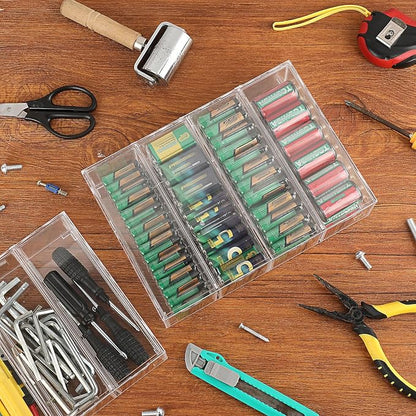 BTSKY 1 Pack Clear Acrylic Battery Storage Organizer - Image 8