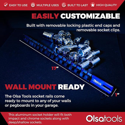 Olsa Tools 1/2-Inch Drive Aluminum Socket Organizer - Image 3