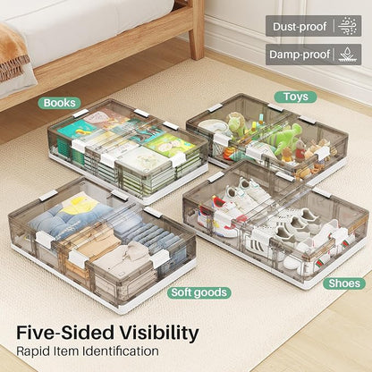 Kitstorack 2 Pack Plastic Under Bed Storage Bins - Image 7