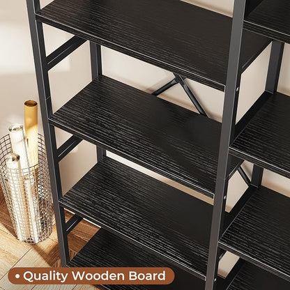 SUPERJARE Triple Bookshelf, Bookcase - Image 6