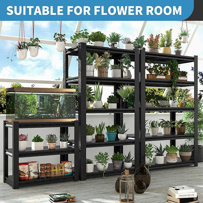 31.5" H Metal Storage Shelving, 1500LBS Heavy Duty Shelves Unit, Adjustable 3 - Image 6