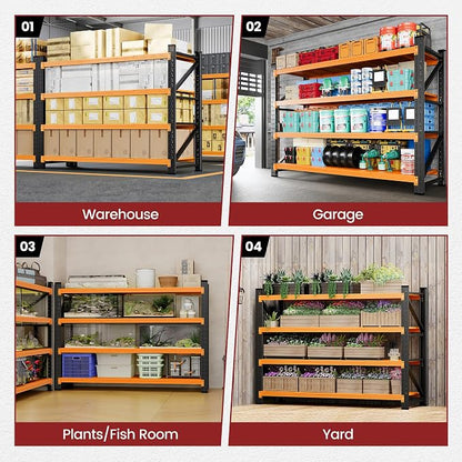 60" Wide Storage Shelves, 5000LBS Garage Shelving Heavy Duty, Standing Shelf - Image 6