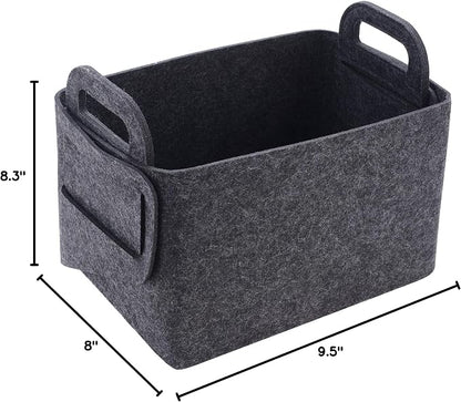 Minoisome Storage Basket Felt Storage Bin Collapsible& Convenient Box Organizer - Image 8