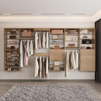 Short Tower Closet Mounted Storage Unit, Modular Closet System, Wood Closet - Image 5