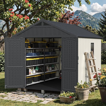 Devoko 8 x 10 FT Plastic Outdoor Storage Shed - Image 8
