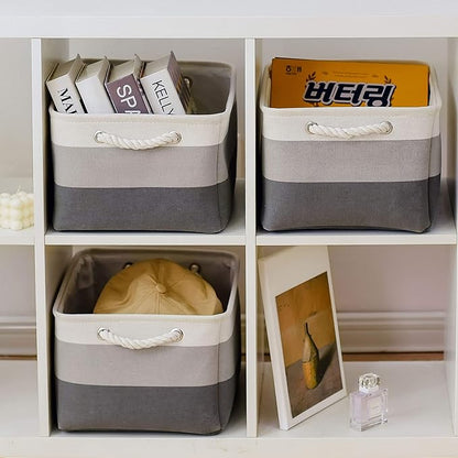 Large Storage Baskets for Shelves, Fabric Baskets for Organizing, Collapsible - Image 6