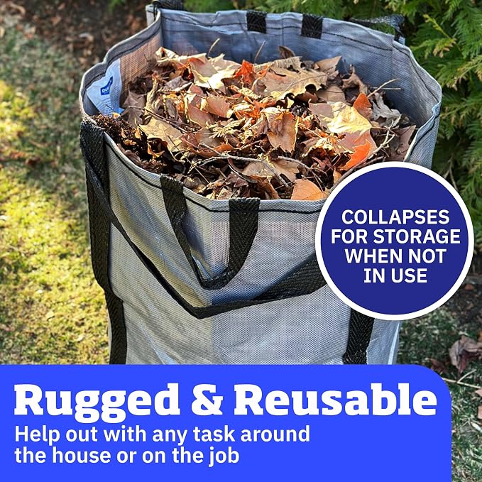 DURASACK Heavy Duty Home and Yard Bags, 3 Pack | 48-Gallon Reusable - Image 4