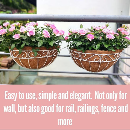 LaLaGreen Wall Mounted Flower Baskets Wall Hanging Planter - Image 4