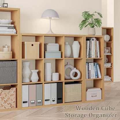 Cube Storage Organizer Bookcase, Decorative 11 inch Open Back Cubical Shelf - Image 5