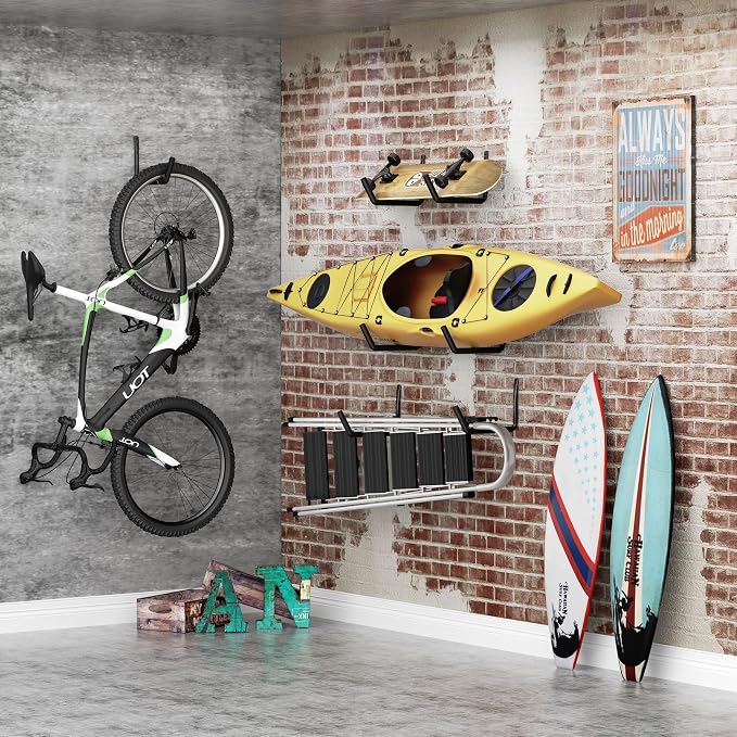 niffgaff Heavy Duty Garage Storage Hooks - 120 LB Capacity Wall Mounted Rack - Image 3