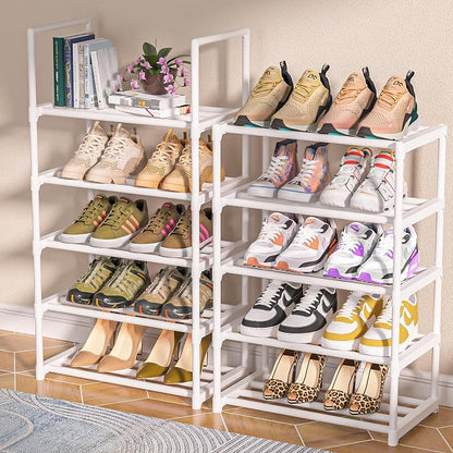 OYREL Sturdy Metal Shoe Rack Organizer, Narrow Shelf Stand - Image 7