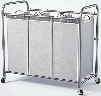 ROMOON Laundry Sorter Hamper 3 Section, Divided Laundry Basket Organizer by ROMOON