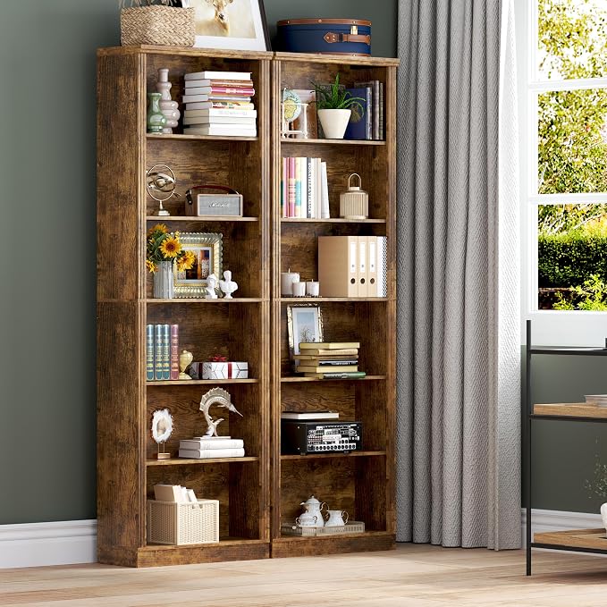 75" Tall Bookshelf, 6-Tier Floor Standing Bookcase - Image 7