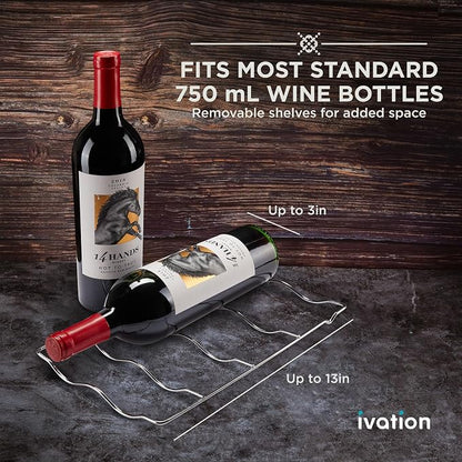 Ivation Premium 6 Bottle Horizontal Thermoelectric Wine Cooler/Chiller Counter - Image 5
