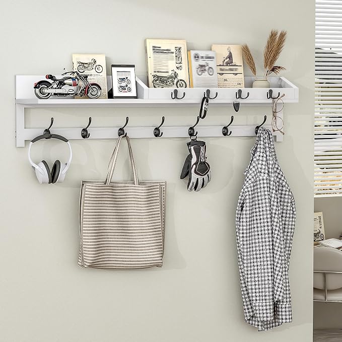 AMBIRD 35 inch Coat Rack Wall Mount, Extra Long Coat Hooks Wall Mount, Entryway - Image 5