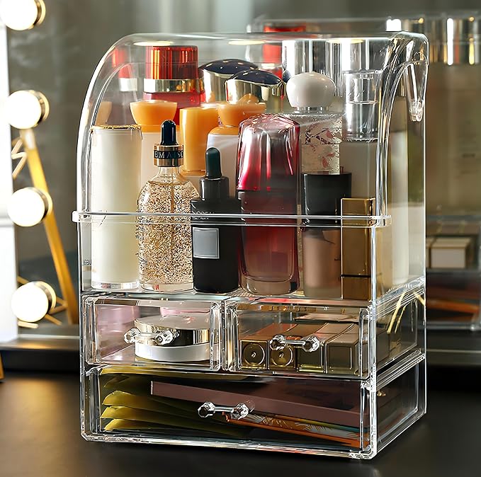 Clear Large Acrylic Makeup Organizer - Image 2