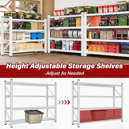 48" Wide Heavy Duty Garage Shelving Units, 3000LBS 24 Deep Storage Shelves - Image 6