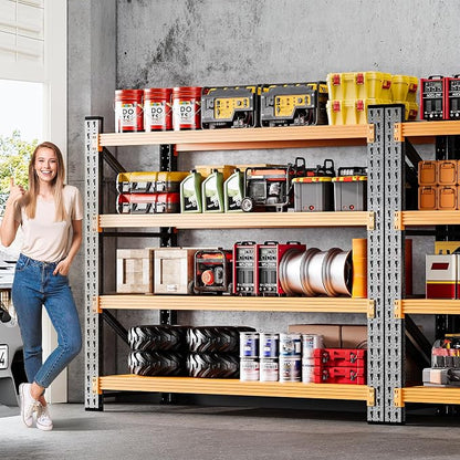 48" Wide Heavy Duty Garage Shelving Units, 3000LBS Deep Storage Shelves - Image 8