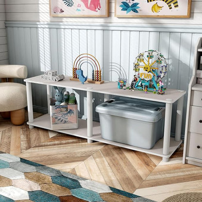 Homes: Inside + Out Apexa Modern 2-Tier Extra Wide Shelving Units, Collectibles - Image 14