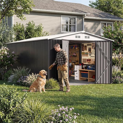 Polar Aurora 10x16 Outdoor Storage Shed, Garden Shed - Image 8
