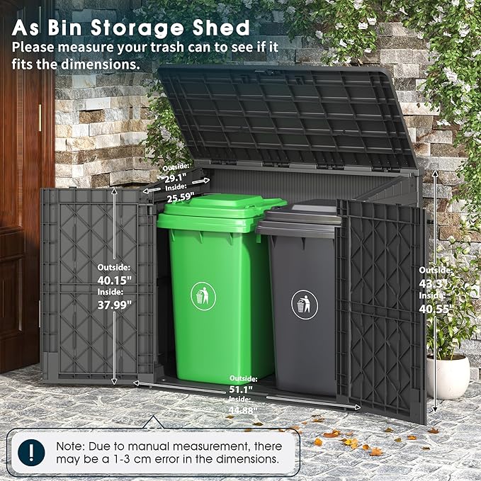 LHBcraft Outdoor Storage Cabinet 37 Cu Ft - Image 5
