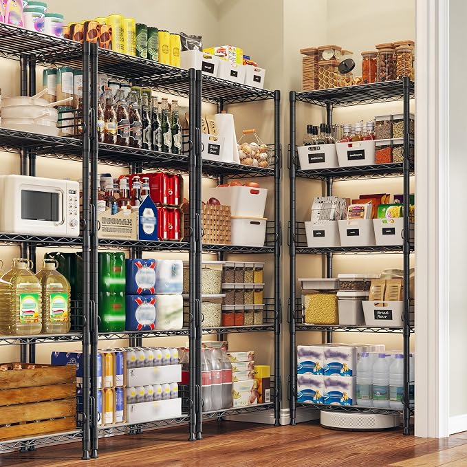5 Tier Metal Shelving Unit Pantry Storage Shelves - Image 8