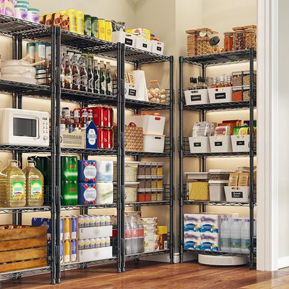 5 Tier Metal Shelving Unit Pantry Storage Shelves - Image 8