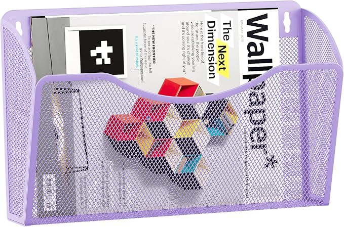 EasyPAG Wall File Organizer, Metal Mesh Hanging File Folder Holder by EasyPAG