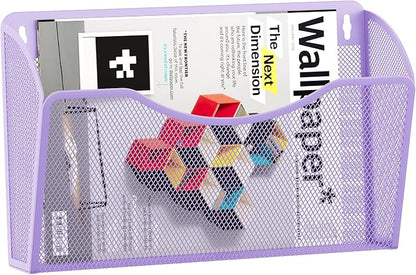 EasyPAG Wall File Organizer, Metal Mesh Hanging File Folder Holder by EasyPAG